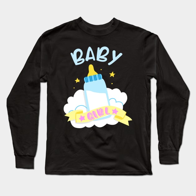 Baby Girl Vial Child Birth Announcement Long Sleeve T-Shirt by Foxxy Merch